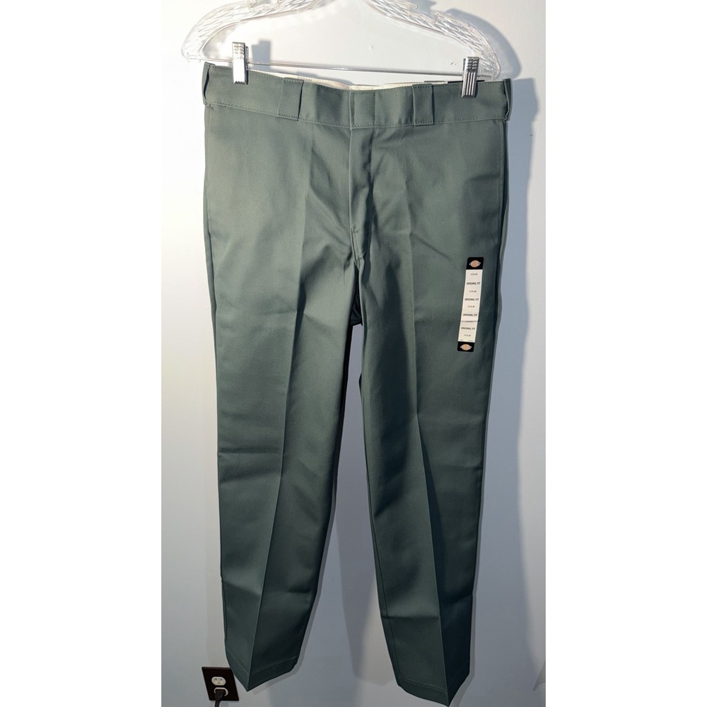 DICKIES Men's 874 Pants Original Fit Work Uniform Green NEW NWT Size 33 x 30